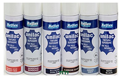 Fabbrica Chimica Unione TINTURA SPRAY COPRENTE VARI COLORI PER PELLE E LISCIA UNILAC REFLEX 75ML