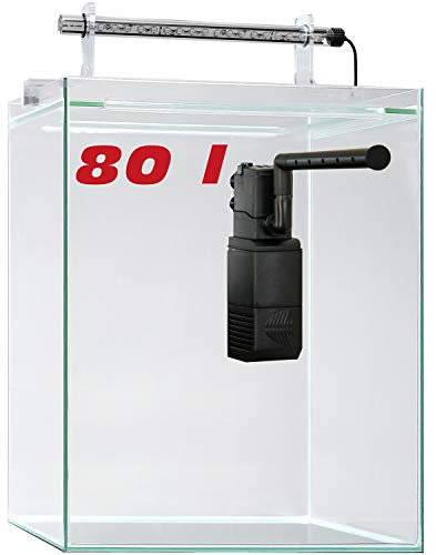 sera Scaper Cube 80 L Starterset - 80 Liter Aquarium inkl. Innenfilter und LED-Beleuchtung, ohne Unterschrank