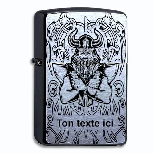 Zippo Benzinfeuerzeug Wikinger Odin Walhalla mit Gravur und Name Wunschtext Personalisieren Valhalla Thor Sturmfeuerzeug personalisiert Lasergravur