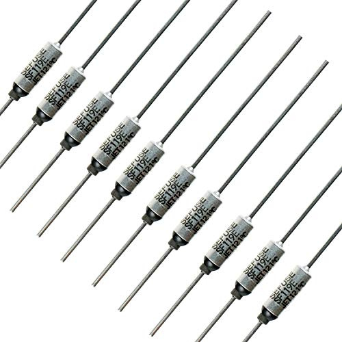 BOJACK SF119E SEFUSE 10A 250V Thermosicherungen 121 Grad Celsius Thermosperren (Packung mit 10 Stück)