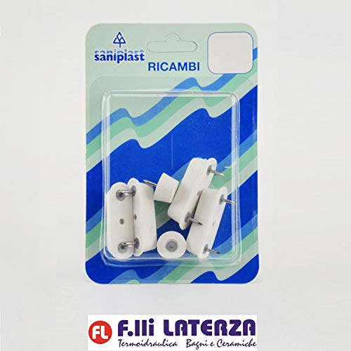 KIT 6 Pz. PARACOLPO E TACCHETTO COPRIVASO SEDILE WC GOMMINI COPRIWATER IN LEGNO