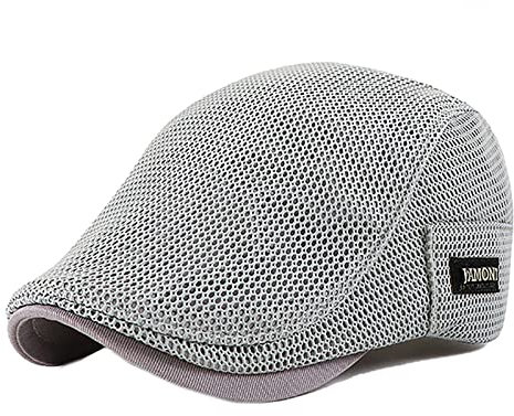 Bigoco Herren Schiebermütze Retro Schirmmützen Barett Cap,Newsboy Sportmütze Flatcap Beret Baskenmütze, Flatmütze Einstellbare Cabbie Gatsby Cap