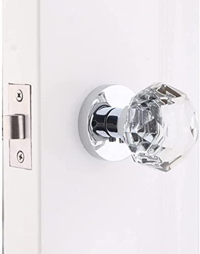 Pomolo della porta con serratura interna Maniglia della serratura della porta in cristallo di moda, maniglia della porta della cucina senza chiave domestica, utilizzare lo spessore della porta 35-50 m