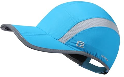 GADIEMKENSD UPF50+ Folding Outdoor Hat Unstructured Reflective Design Breathable Soft Sport Cap for Outdoor Sport