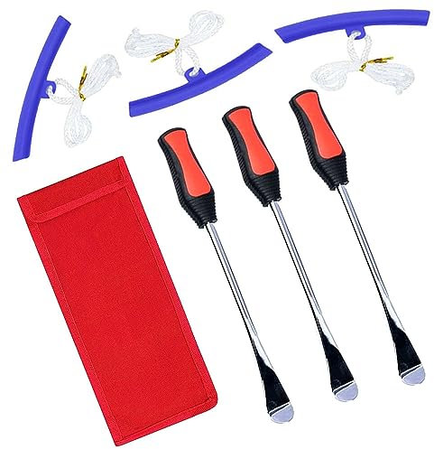 LATRAT 3pcs Reifenheber montierhebel Werkzeug 3pcs Rad Felge Protektoren Tool Kit, Reifenventilkappen, Für Motorrad/Fahrrad/Auto Reifen
