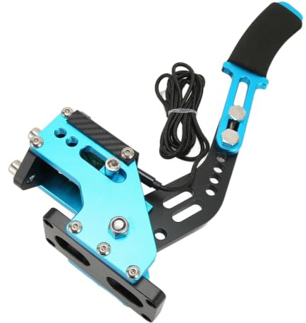 ASHATA 64 Bit USB Handbremse, PC Rennspiel USB Handbremse für ONE für Series S X PC für Logitech G920, Universal Handbremse für SIM Rennspiele (Blau)