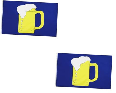 BESPORTBLE 2stücke Bierglas Fahne Bunte Partyflagge Aus Hochwertigem Für Bars Feste Und Feiern Langlebig Farbintensiv Und Einfach Aufzuhängen