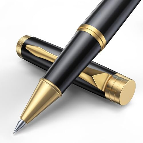 AIBelire Liquid Ink Rollerball Pen, Best nice ballpoint pen Gift Set for Men and Women, Roller ball Pen Refillable, Essential Business Nice Pens, Professional, Executive, Journal, Luxury Pen set