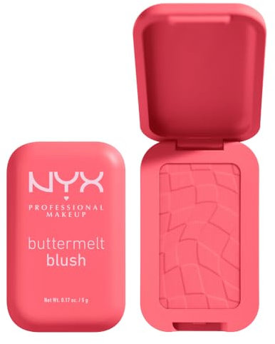 NYX Professional Makeup Buttermelt Powder Blush, Up To 12H Wear, Seamless Blending, Fade and Transfer Resistant, With Shea and Mango Butter, Vegan Formula, Shade: U Know Butta
