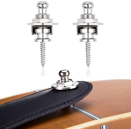 Gitarrengurt Knöpfe, 2 Stück Gitarrengurtschlösser, Gitarrengurt Schlösser, Gitarre Strap Locks, Gitarre Strap Lock Button, Schlösser für Gitarrengurte für E-Akustik-Gitarre,Bass-Gurtschlösser Ukulele