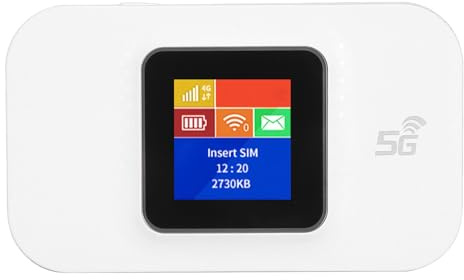 Mobiler WLAN-Hotspot, 4G LTE Entsperrtes Gerät, Tragbarer Router mit SIM-Kartensteckplatz für Unterwegs, Unterstützt B1/3/5/7/8/20/40 (White)