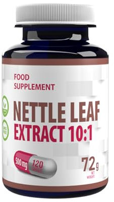 Hepatica Stinging Nettle Leaf 5,000mg | 10:1 Extract (500mg) | 120 Vegan Capsules | High Strength Allergy, Prostate & Joint Support | 3rd Party Lab Tested