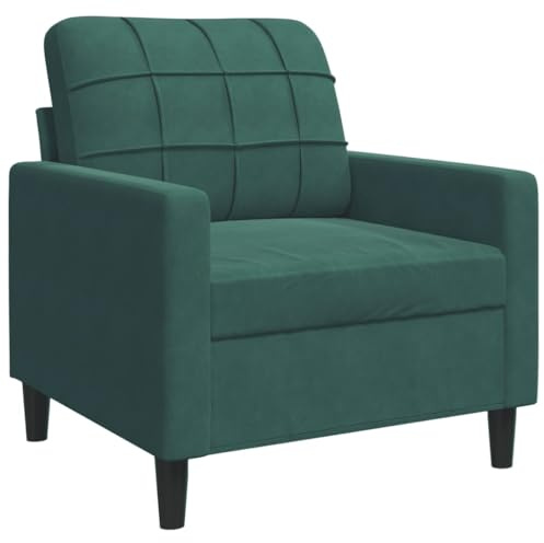 vidaXL Sessel Dunkelgrün 60 cm Samt