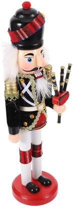 CIMAXIC Schiaccianoci in Legno Per Natale Figurina Decorativa Di Natale Design Tradizionale Piccolo Schiaccianoci Figura Di Decorazione Da Tavolo