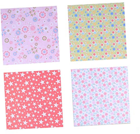 CORHAD 4tasche Faltpapier Quadratisch Bastelpapiere Für Heimwerker Und Junge Mädchen Origami-papier Für Diy-projekte Beutel Pro Beutel