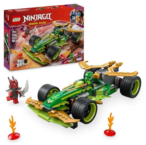 LEGO NINJAGO Lloyds Actionflitzer - Auto Bauspielzeug mit 2 Minifiguren für Rollenspiele, baubares Spielzeugauto für Kinder - Geschenk für Jungen und Mädchen ab 7 Jahren 71828