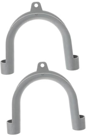 Alipis 2pcs Adjustable Washer Drain Hose Holder Hanger for Washing Machine Extension Hose Robust U-clamp Design