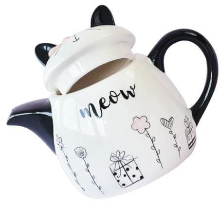 CATIEBYE Tea Kettle Ceramic Teapot for Restaurant Hotel Tearoom Household Use Easy-Clean Portable Tea Pot