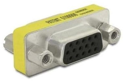 PRENDELUZ Adaptador VGA HDB15/H a HDB15/H, transmisión de Video, Ideal para conectar Dispositivos analógicos a monitores.