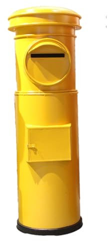 NQNFWCRJ Padlock Metal Mailbox Home Standing Mailboxes Front Opening Door Outdoor Rainproof Mailbox with Rain Shield Panel Multiple Color Options