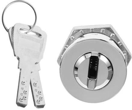 SHINEOFI Cerradura De Seguridad Para Gabinete Metálico Con Llave Cerradura De Acero Inoxidable Para Vitrinas Adecuado Para Archivadores y Cajones