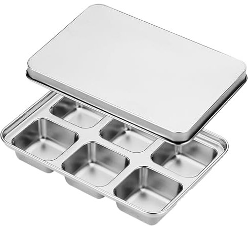 Stainless Steel Ice Cube Tray, Ice Cube Tray with Easy Release for Whiskey & Cocktail, Extra-Large Mold for Home Bars & Parties (1 Pack)