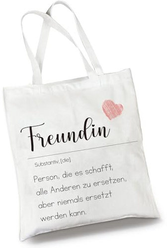 Happirra Beste Freundin Geschenke, Tote Bag Damen Stoffbeutel Bedruckt | Geschenk für Freundin Weihnachten, Geschenk FreundinGeburtstagsgeschenk , Buchtasche Book Lovers Shopper Tasche