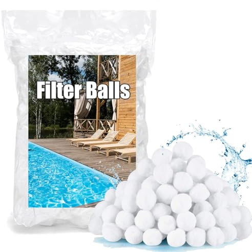 Filterbälle Pool 500g, Filterballs für Sandfilteranlagen, Kann 25 kg Filtersand Ersetzen für Pool, Filterpumpe, Schwimmbad, Aquarium