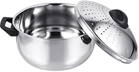 DINHEAROM Pentola Acciaio Inossidabile con e Design per e Scolatura Della Pasta Utensile Induzione Facile da e Sicura da Usare