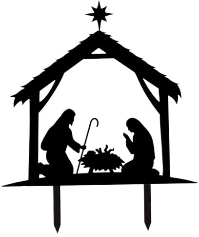 Natività di natività set scene di in metallo con set di di arte di ferro da sagoma di stagini per il prato e il giardino del giardino