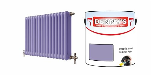 SCOOBYS PAINTS BACK IN THE MIX Direct to Metal Radiator Paint, Heat Resistant, 250ml, Brush-On Application Metallic and solid Colours (Lush Lavender)