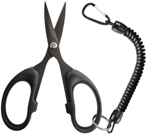 Gatuida Professionelle Geflochtene Angelschnur Schere mit Titanium beschichtung Tragbare und Langlebige Fischereischere für Präzises Schneiden von Pe angelsehne Angelzubehör für Outdoor