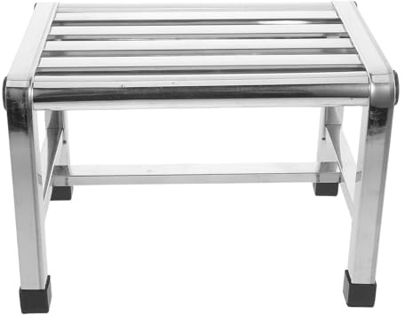 Amosfun Stainless Steel Shower Stool Bath Bench for Elderly Boys and Girls Small Foot Stool for Bathroom inside Shower Bench Seat for Washing Hands