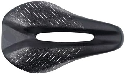Genérico Sillín de Bicicleta for triatlón, cómodo sillín for Carreras Carretera y contrarreloj, Suave for con Punta Dividida for Hombre Mujer(Black)