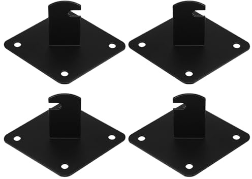 Mikinona 4piezas Soporte de Partición para Montaje Pared Rejilla Metálica para Tiendas Hogares y Garajes Incluye Ganchos de Pared para Organización de Espacio