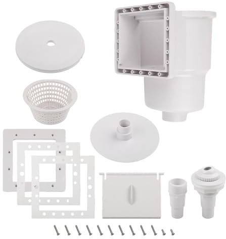 Whychstore Kit skimmer fuori terra per piscina, ricambio da 15,2 cm, per SP1091LX, struttura in plastica resistente ai raggi UV