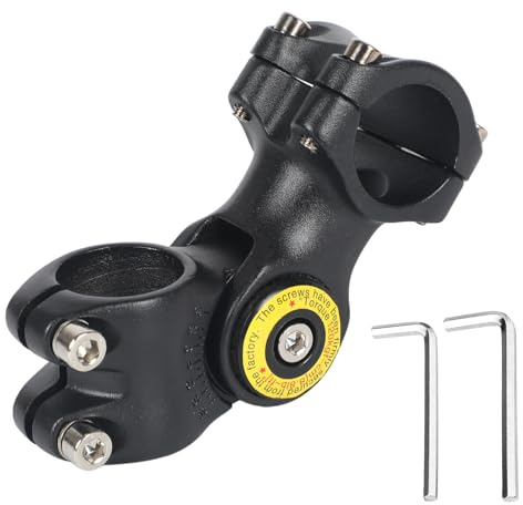 Fahrradlenker Vorbau Verstellbar ±60°, 31,8mm/25,4mm Fahrrad Vorbau Riser, Aluminium Lenkererhöhung Fahrrad, 85mm 100mm 120mm 124mm, Geeignet für MTB, Rennrad, Mountainbike, BMX (31,8 x 85 mm)