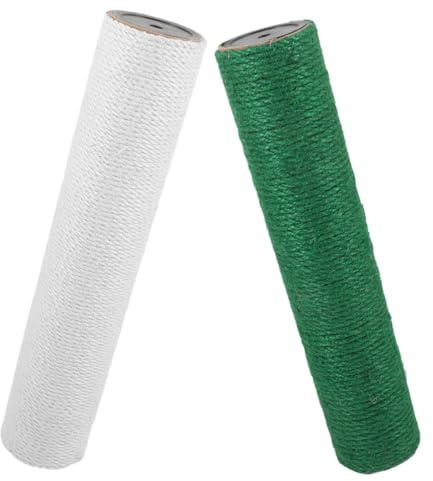 Mikikit Accesorio de Recambio para Rascador de Gato Poste de Cuerda de Yute Natural 50X8 CM para Gatos Pequeños y Medianos Uso en Interiores