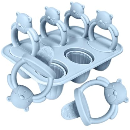 Molde para Helados de Leche | Herramienta Reutilizable de Silicona con 6 Cavidades - Fabricante De Polos De Hielo Para Dentición Infantil,Para Yogur Caramelos Mousse Leche Materna Puré De Fruta Princi