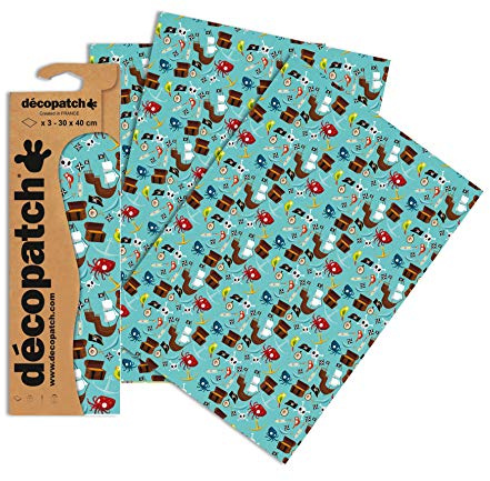 Décopatch C728O 3 Blatt DécopatchPapier N.728 30x40 cm