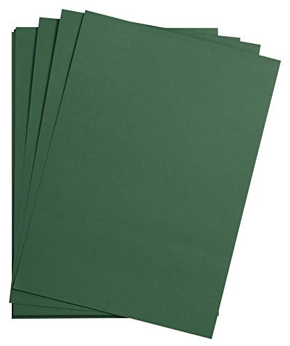 Clairefontaine 975279C Packung mit 25 Bastelkartons Maya, 185g, DIN A4, 21 x 29,7cm, 1 Pack, antikgrün