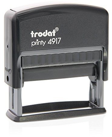 Stempel Trodat Printy 4917, 50x10 mm | Selbstfärbend, personalisierbar für 3 Zeilen Text, robustes Kunststoffgehäuse, ideal für Büro und Privat