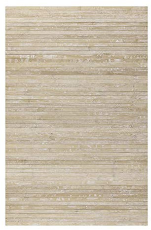 STORESDECO Teppich aus natürlichem Bambus, rutschfest, ideal für Wohnzimmer, Badezimmer, Flure usw. Erhältlich in großen Größen, 140 cm x 200 cm, beige