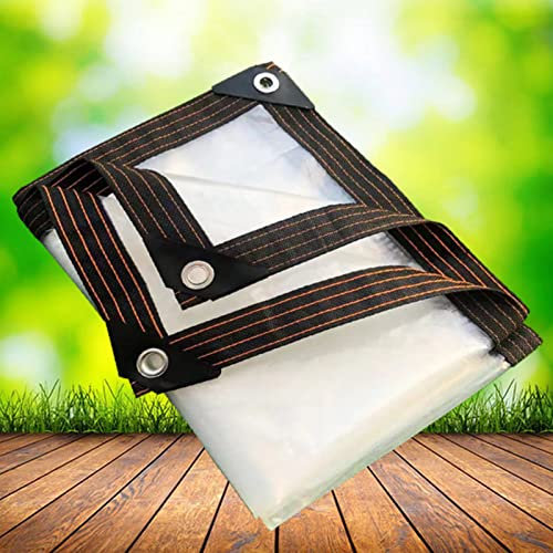 Lona Transparente Impermeables, Toldo Exterior Protector Cobertizo con Ojales, Lona Cobertizo Prueba De Lluvia, Versátil Cobertizo para Muebles, Jardín, Piscina,4x7m