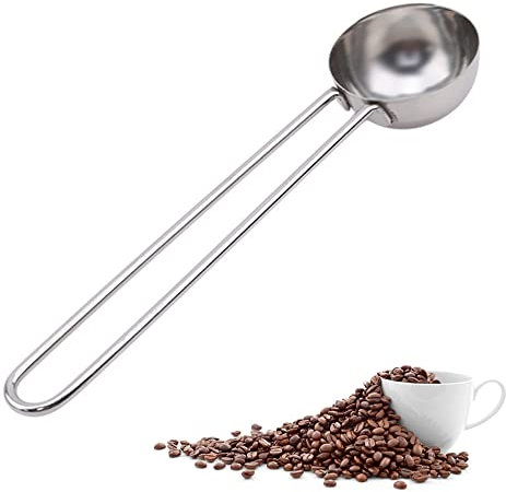 10G Coffee Scoop Stainless Steel Measuring Scoop Long Handle with Hook Tablespoon for Coffee Tea Sugar Bean Powder Baking Measuring Tools
