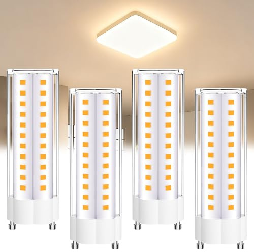 Noobibaba GU24 LED Bulb 2700K Warm White T2 Mls18guww GU24 LED Light Bulb 1500lm 120V Replace CFL Twist-in 2 Prong 18W 23W Fluorescent Light 100W Incandescent Replacement 4-Count