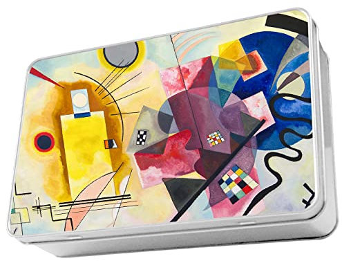 My Custom Style Scatola Rettangolare in Latta #Arte-GialloRossoBlu Kandinsky# 19,5x12,5 h5