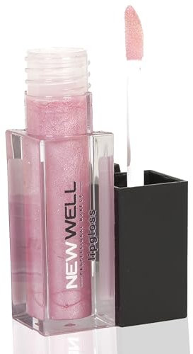 NEWWELL Shiny Lipgloss Glänzend - 24 Stunden Halt - für voller wirkende Lippen - Feuchtigkeitsspendend - Vegan - FARBE: Rosa - 01