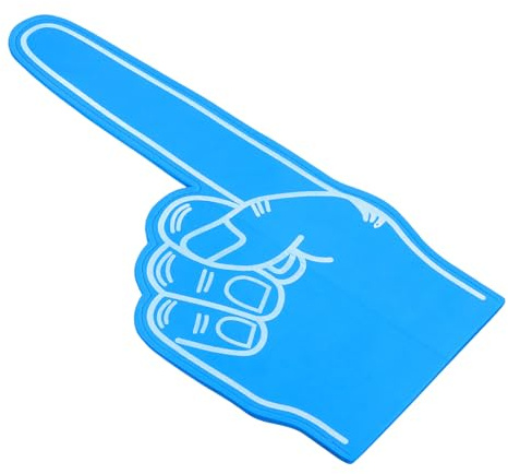 PATIKIL Riesiger Schaumstofffinger 18 Zoll Eva Lebendige Farbe Party Blau | Nummer 1 DIY Blanko Schaumstoffhand Cheerleading, Für Feier, Pom Poms, Sportveranstaltungen, Spirit Games