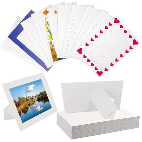 CosyCaya Paquete de 30 Marcos de Fotos de Papel para Fotos de 4 X 6 Pulgadas, Marcos de Fotos de CartóN de Pie con Caballete y para Manualidades